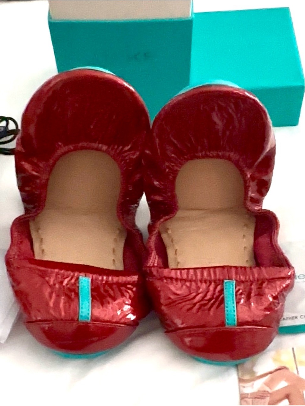 Tieks Red Diamond Patent Ballet flats BNIB